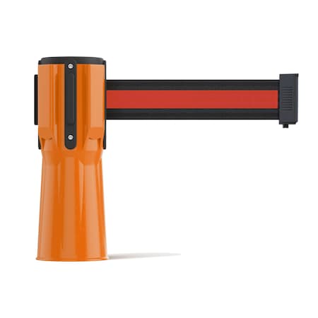 Retractable Belt Barrier Cone Mount Orange Case 9ft. Bk/R H Belt